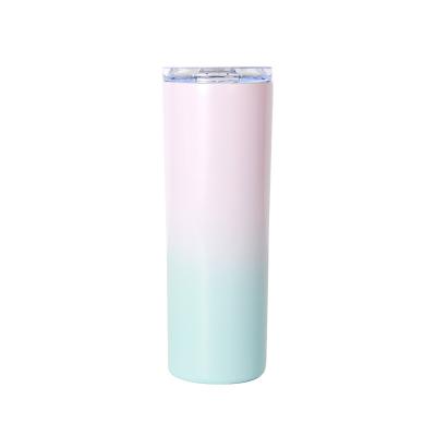 China PORTABLE Hot Selling Double Wall Stainless Steel Sublimation Tumbler Straight Skinny Blank Tumbler Cups for sale