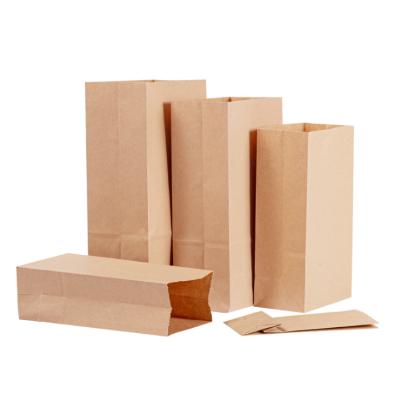 China Recycled Materials Bread Packaging Custom Logo Printing Paper Bags Brown Paper Packaging Bag With Your Own Logo for sale