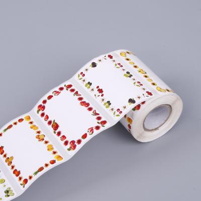 China Custom Barcode Sticker Printing Roll Edge Check Label Self Adhesive Liquid Soap Labels Stickers Floral Name Stickers for sale