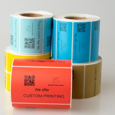 China Transparent a4 transfer sticker labels direct thermal labers 50mm*50mm paper heat sensitive self-adhesive for sale