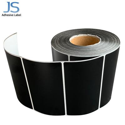 China Custom Barcode Adhesive Paper Stickers 60mm*50mm Rolls Matte Black Packaging Labels Price for sale