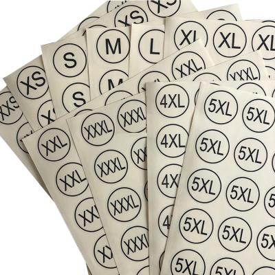 China Custom Barcode 30mm Size Label Printing Self Adhesive Transparent Sticker For Clothing for sale