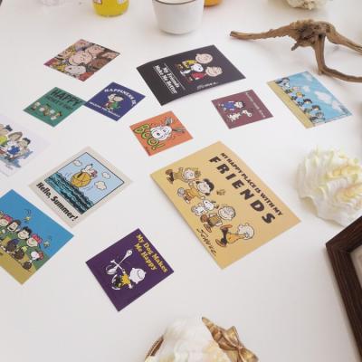 China Europe Instagram Peanut Cartoon Postcard Girl Heart Cartoon Hand Book Sticker Cute Wall Decoration Card for sale