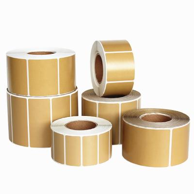 China Brown Waterproof Custom Size Labels With Free Printing Color Coated Thermal Transfer Paper Shipping Labels for sale