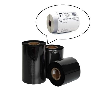 China 110mm Original Wax Resin Ribbon Thermal Transfer Barcode Ttr For Shipping Label Printer 4x6 for sale