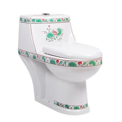 China EUROPEAN China Ceramic Bathroom Accessories Water Closet One Piece Floor Standing Toilet for sale