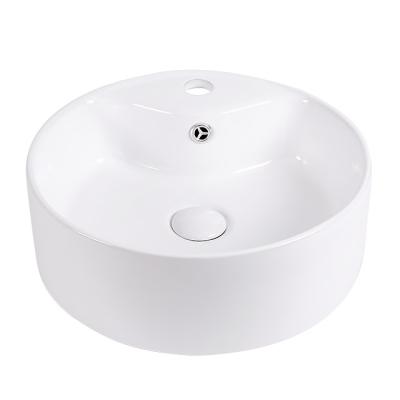 China Modern Affordable Bathroom Sink Round Sink Art Basin White Ceramic Sink for sale