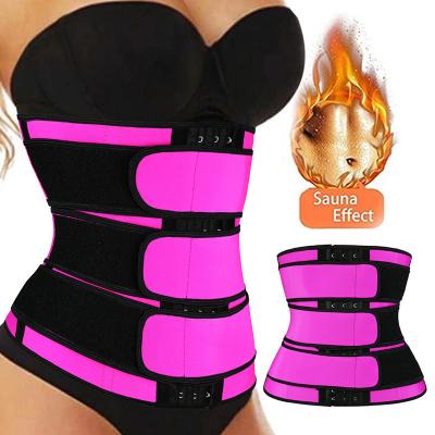 China Custom Logo Breathable Waist Trimmer Belts 3 Latex Waist Trainer For Women for sale