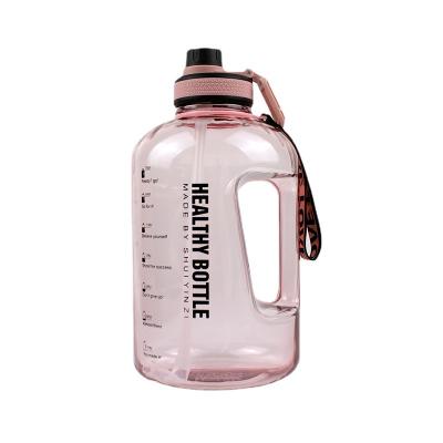 China 2.2L Custom Viable Sports Bottle Drinking Water Jug Bottle Logo Bpa Free Motivational Gym With Time Marker And Straw for sale