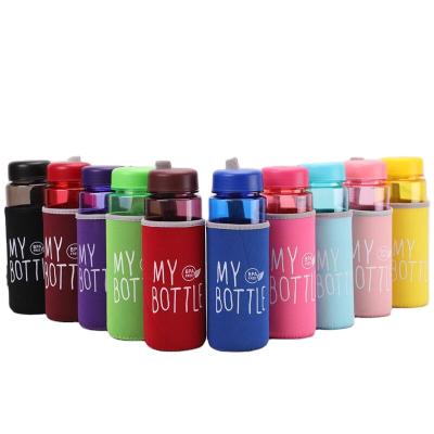 China Viable Natural Different Color 500Ml Plastic Water Tumbler Juicer My Bottle for sale