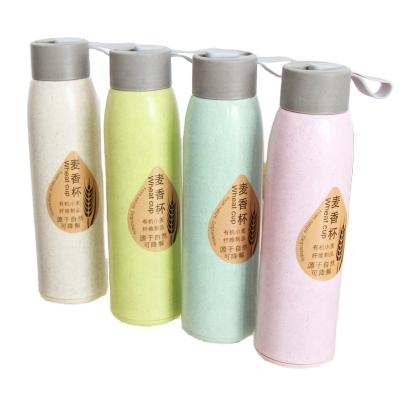 China BPA Free Biodegradable Multicolor Travel Viable Straw Bottle Quality Straw Bottle Desktop Drinking Water Cup for sale