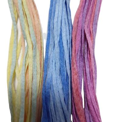 China Wholesale Dyed 100% Cotton Space Dyed Ribbon Yarn Crochet Yarn for sale