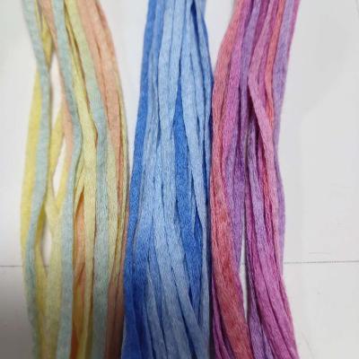 China Wholesale Dyed 100% Cotton Space Dyed Ribbon Yarn Crochet Yarn for sale