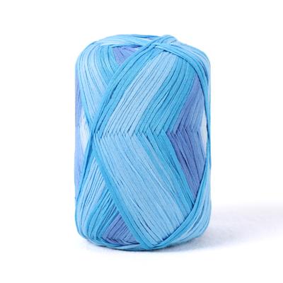 China Wholesale Space Dyed Dyed Shine Stylish 100% Cotton Tape Yarn for sale