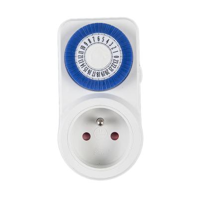 China Multifunctional TF-30A France 24 Hours Socket Timer Programmable Manual Mechanical Switches Sockets for Home Appliance 230V/16A for sale