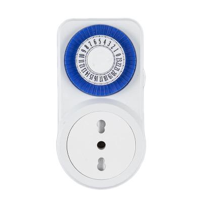 China Time TI-30A Italy 24 Hours Socket Timer Programmable Manual Mechanical Switches Sockets for Home Appliance 230V/16A for sale