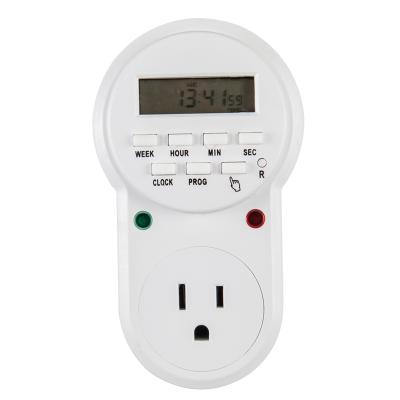 China Multifunctional ETU-63A USA America 7 Days Weekly Digital Timer Socket Outlet Programmable Auto Switches For Home Appliance 125V/15A for sale