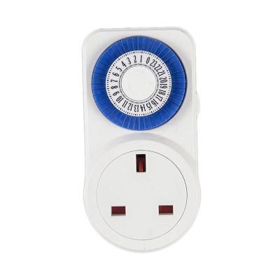 China TE-30A Multifunctional Britain England UK 24 Hours Socket Timer Programmable Manual Mechanical Switches Sockets for Home Appliance 240V/13A for sale