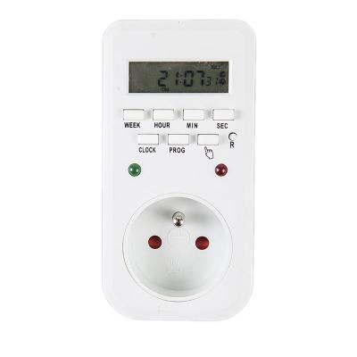 China Multifunctional ETF-65A France 7 Days Weekly Digital Timer Socket Outlet Programmable Automatic Switches For Home Appliance 230V/16A for sale