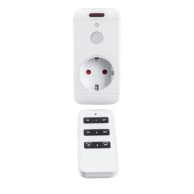 China RG-01A Germany Residential/Multi-Purpose EU Type RF Socket Wireless Remote Control Socket For Home Appliances (1 Socket +1 Remote Control) for sale