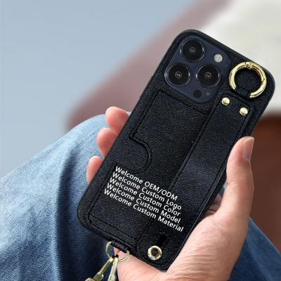 China Custom 2022 Dragons PU Leather Lanyard Waterproof Cell Mobile Phone Case Shockproof For iPhone 14 13 Pro Max for sale