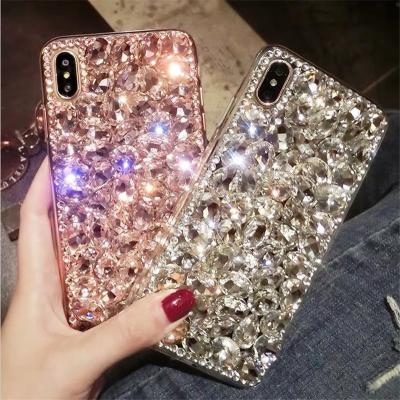 China New Custom Women Girl Bling Bling Dragons Luxury Acrylic Phone Case Shockproof Color Shockproof For 14 13 pro max for sale