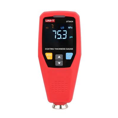 China UT343A Digital Coating Thickness Gauge Backlight LCD Film Paint Film Meter Auto Power Off 199 Groups Data Storage UT343A for sale