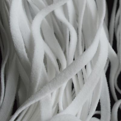 China Earloop Elastic White Soft Elastic Band Flat Ear Rope For Facemask 6mm for sale