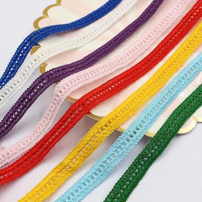 China Colorful Trim Workable Wholesale Polyester Embroidery Lace Material for sale