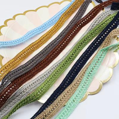 China Colorful Trim Workable Wholesale Polyester Embroidery Lace Material for sale