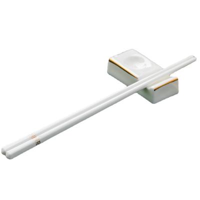 China Viable Ceramic Chopsticks Won't Deform, Mold, Fade, Easy to Clean, Phnom Penh Shade Green Pure White Ceramic Chopsticks for sale