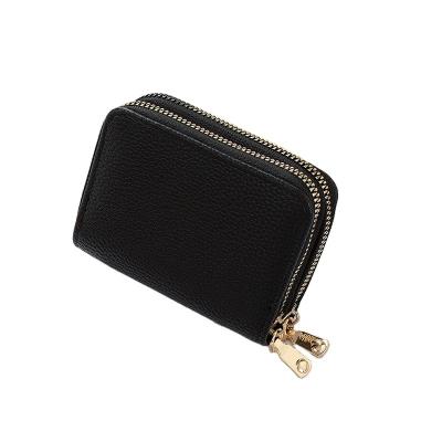 China Fashion New Multi-Card Slot Waterproof Card Holder Women's Double Zipper Organ Bag Business Card Bag Coin Purse for sale