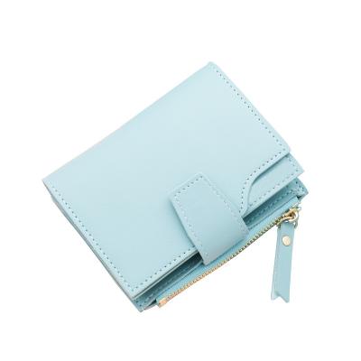 China New Waterproof Women's Classic Folding Short Purse Zipper Wallet Multifunctional Credit Card Holder for sale