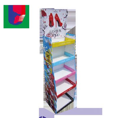 China Recyclable Cardboard Material Paper Promotional Display Stands , Cardboard Advertising For Display Stands for sale