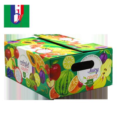 China Custom Color Printed Recyclable Material Universal Fruit Cardboard Packaging Box For Wholesale Corrugated Fruit Boxes for sale