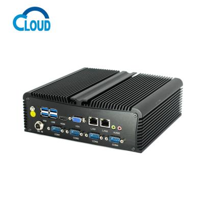 China Al-alloy Case Room Temperature Wide Fanless Industrial Computer Mini Box Workstation for sale