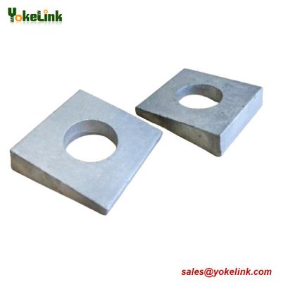 China Beveled Square Washers Black Malleable Steel Steel Wedge Washers Tapered Bevel for sale