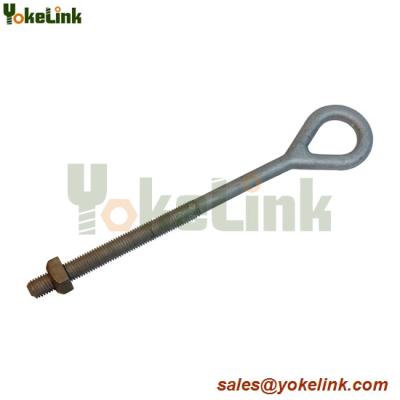 China High tensile Galvanized long CSA Oval Eye bolt For electrical fastener for sale