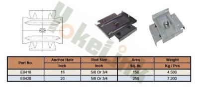 China 5/8'' Hot Dip Galvanized Carbon steel Cross plate anchor / Anchor Plate for sale