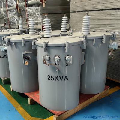 China 15~333KVA Single Phase Oil-Immersed Distribution Pole Mounted Power Transformer for sale