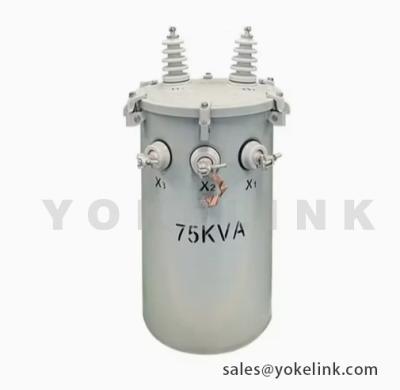 China 75KVA CSA C2.2-06 Single Phase Pole Mounted Transformer With Radiator for Industrial Electricity for sale