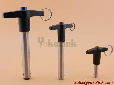 China Button handle quick release pin with two stainless ball with good price for sale