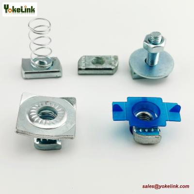 China Zinc plating Steel M6 Strut Channel Spring Nut with plastic wing for sale