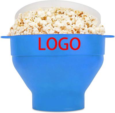 China Free Sample Folding Silicone Microwave Popcorn Bowl Popcorn Maker Popcorn Maker Household Hot Air Silicone Microwave Bowl Overheating Protection Free Sample for sale