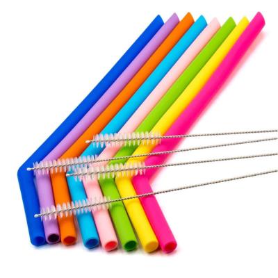 China Food Grade LFGB Silicone Sustainable Colorful Reusable Portable Drinking Straw for sale