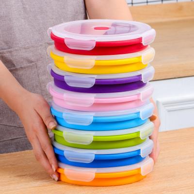 China Silicone Microwavable Heatable Bento Lunch Box for sale