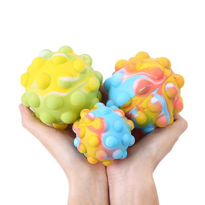 China Sensory Ball Toy Relax Push Bubble Fidget Squeeze Toy Portable Anti Stress 3d Silicone Funny Educational Decompression for sale