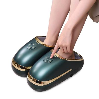 China Lightweight Portable Radio Hot Compress Foot Massage Shoes Foot Air Pressure Roller Massager Model Shoe Machine for sale