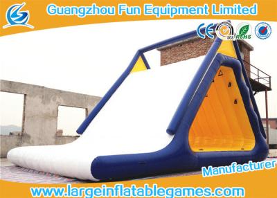 China Aqua Fun Inflatable Commercial Water Slides With Climbing , 0.6mm / 0.9mm Thickness for sale