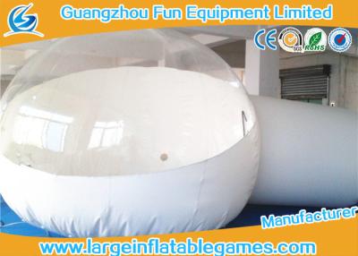 China White / Clear Inflatable Bubble Tent , Inflatable Snow Globe Christmas Decorations for sale